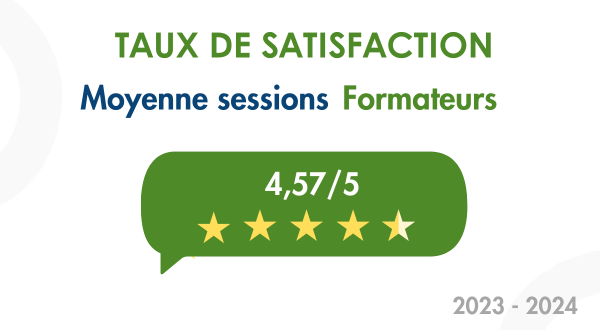 Taux de satisfaction Sessions Formations Formateurs