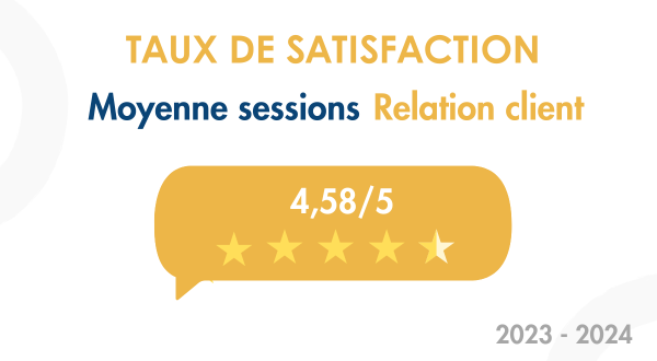 Taux de satisfaction Sessions Relation client